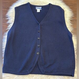 PENDLETON Vintage 100% Cotton Tulip Hem Sweater Vest